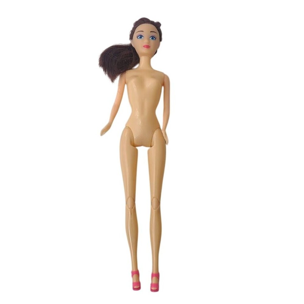 Classic Poseable Fashion Doll Brown Hair & Pink Heels Greenbrier Barbie Clone